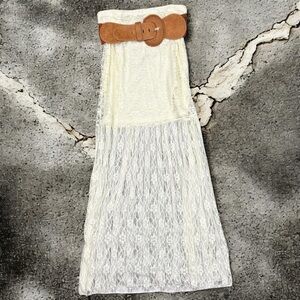 Vintage White Lace BoHo Skirt Cottage Fairy Core